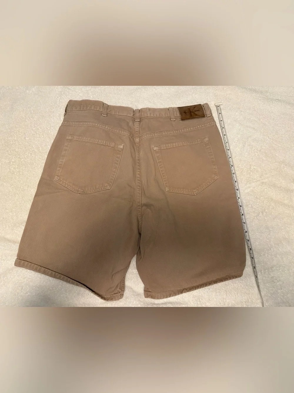 Calvin Klein Jeans Men's Khaki Flat Front Cotton Shorts Jorts